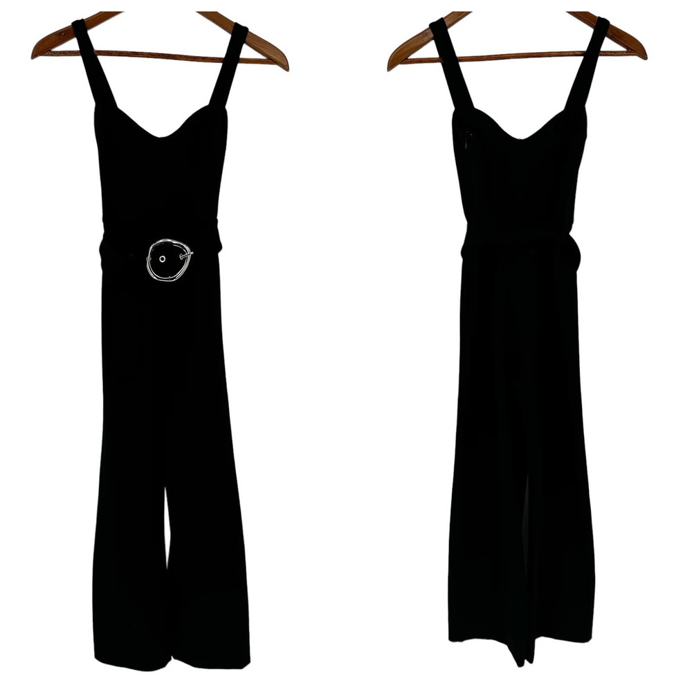 Staud Black Umbria Belted Jumpsuit - Picture 3 of 16